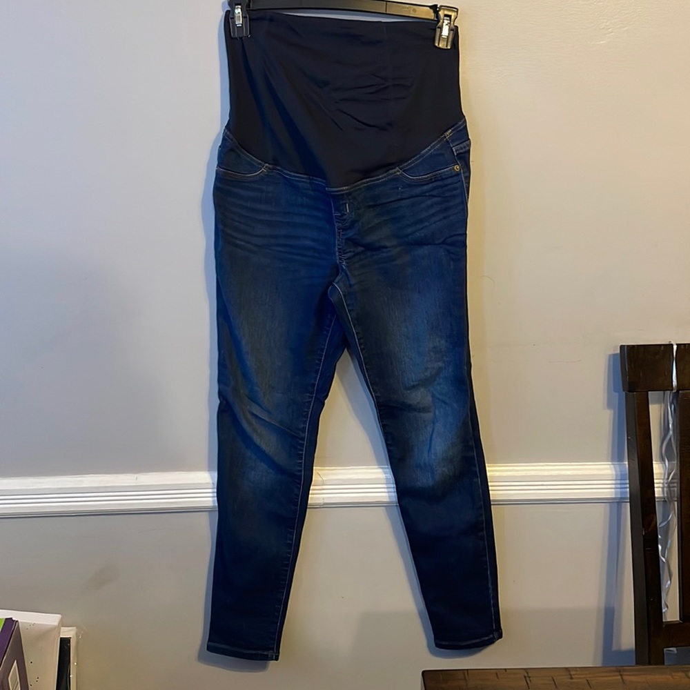 Isabel Maternity Med Wash Skinny Ankle Length Jeans Size 6